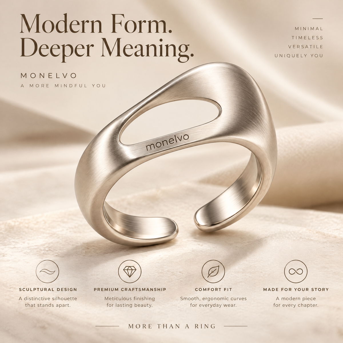 Ravoliosa™ Quiet Void Open Ring