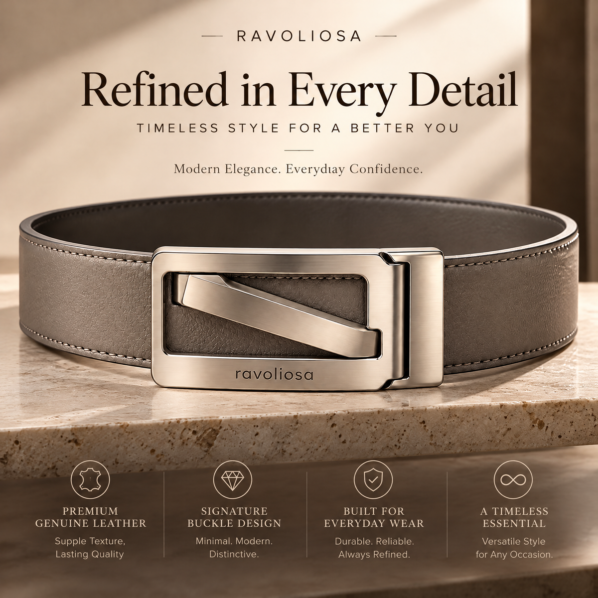 Ravoliosa™ Slide Lock Belt Buckle