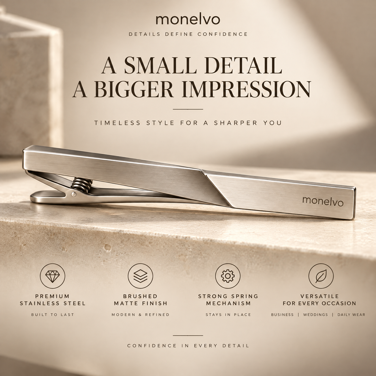 Ravoliosa™ Plane Shift Tie Clip