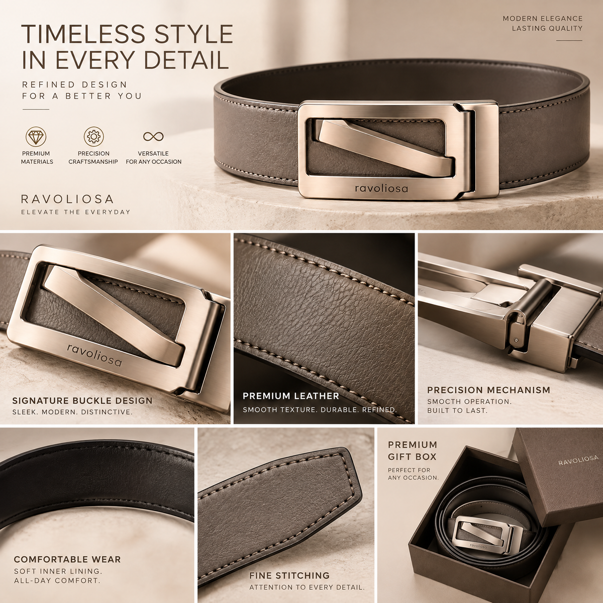 Ravoliosa™ Slide Lock Belt Buckle