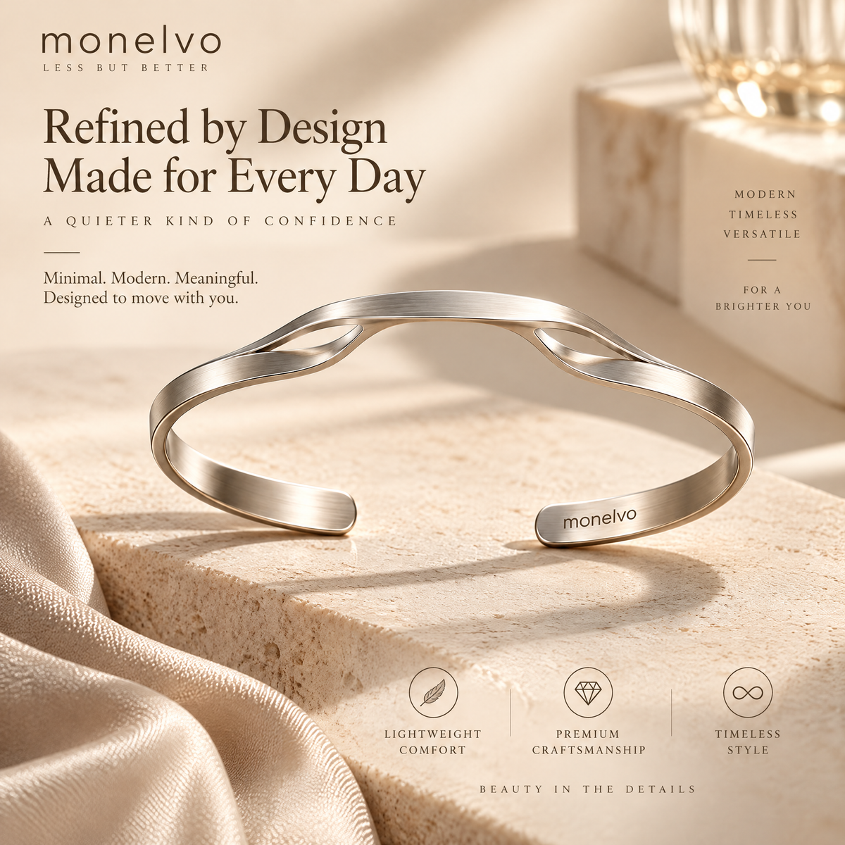 Ravoliosa™ Floating Bridge Cuff